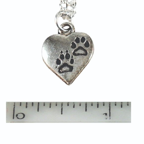 Paw prints on my heart necklace 1701 - Picture 4 of 6